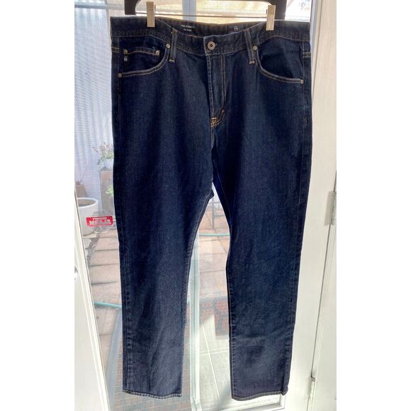 Adriano Goldschmied The Everett Slim Straight Dark Wash Jeans Size 36x32 - Picture 1 of 10